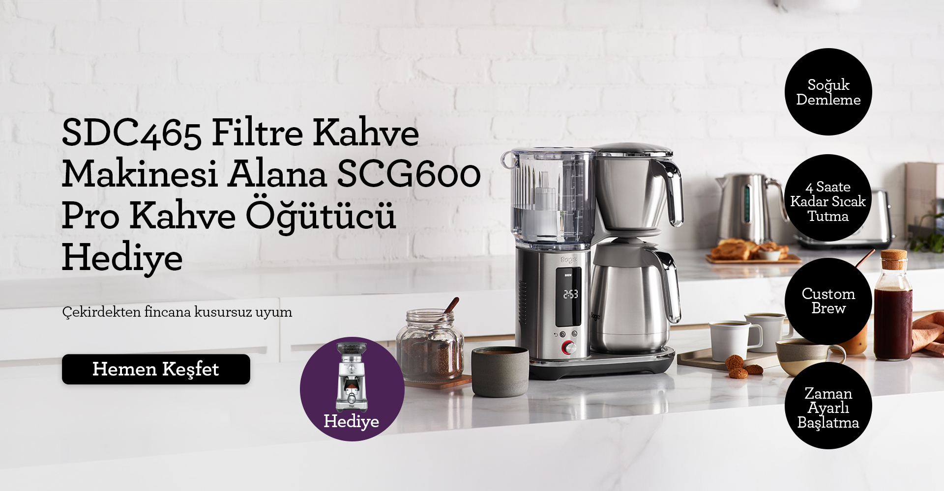 Sage SDC465 Filtre Kahve Makinesi Hediyeli