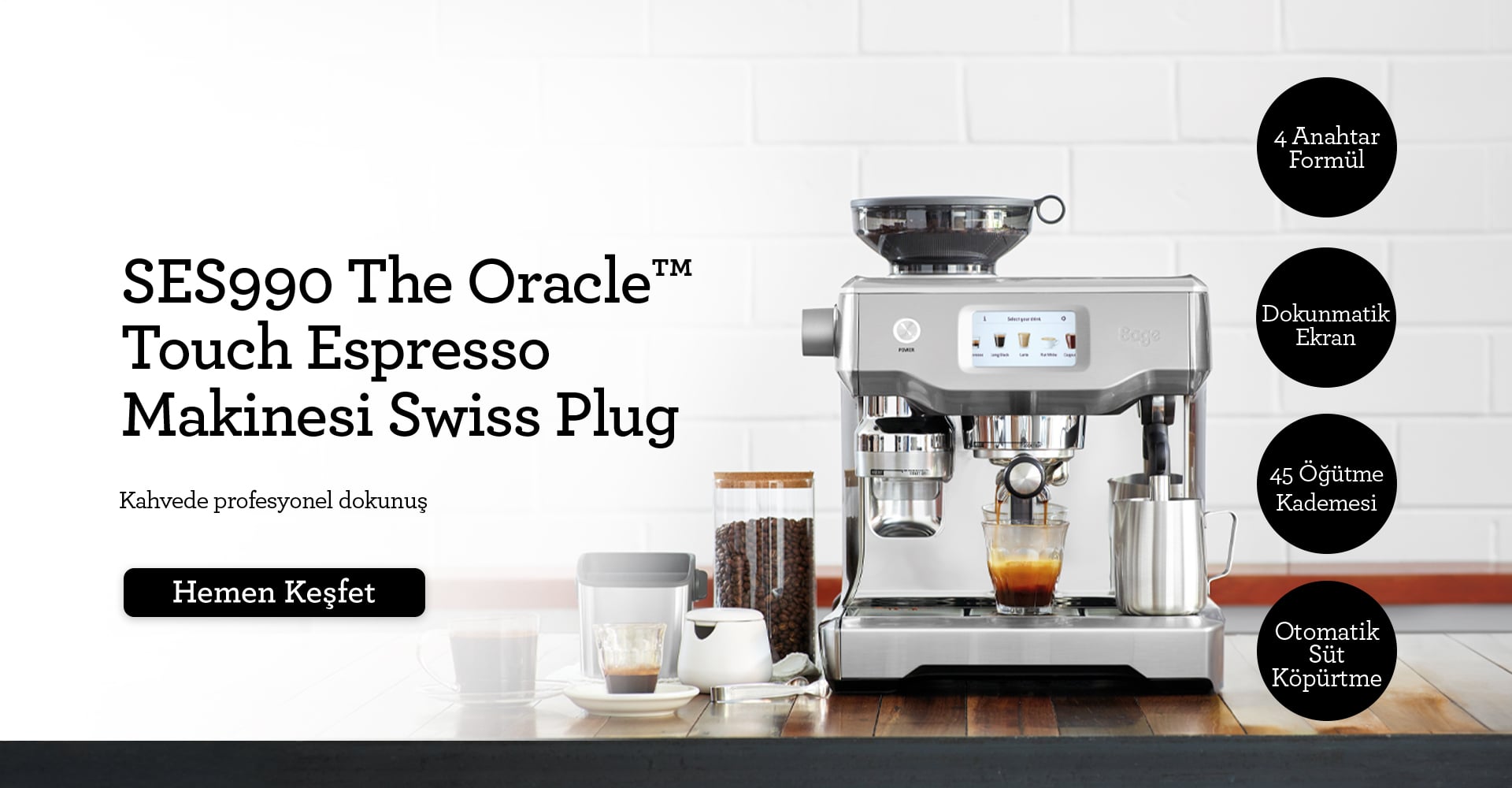 Sage SES990 The Oracle™ Touch Espresso Makinesi Swiss Plug