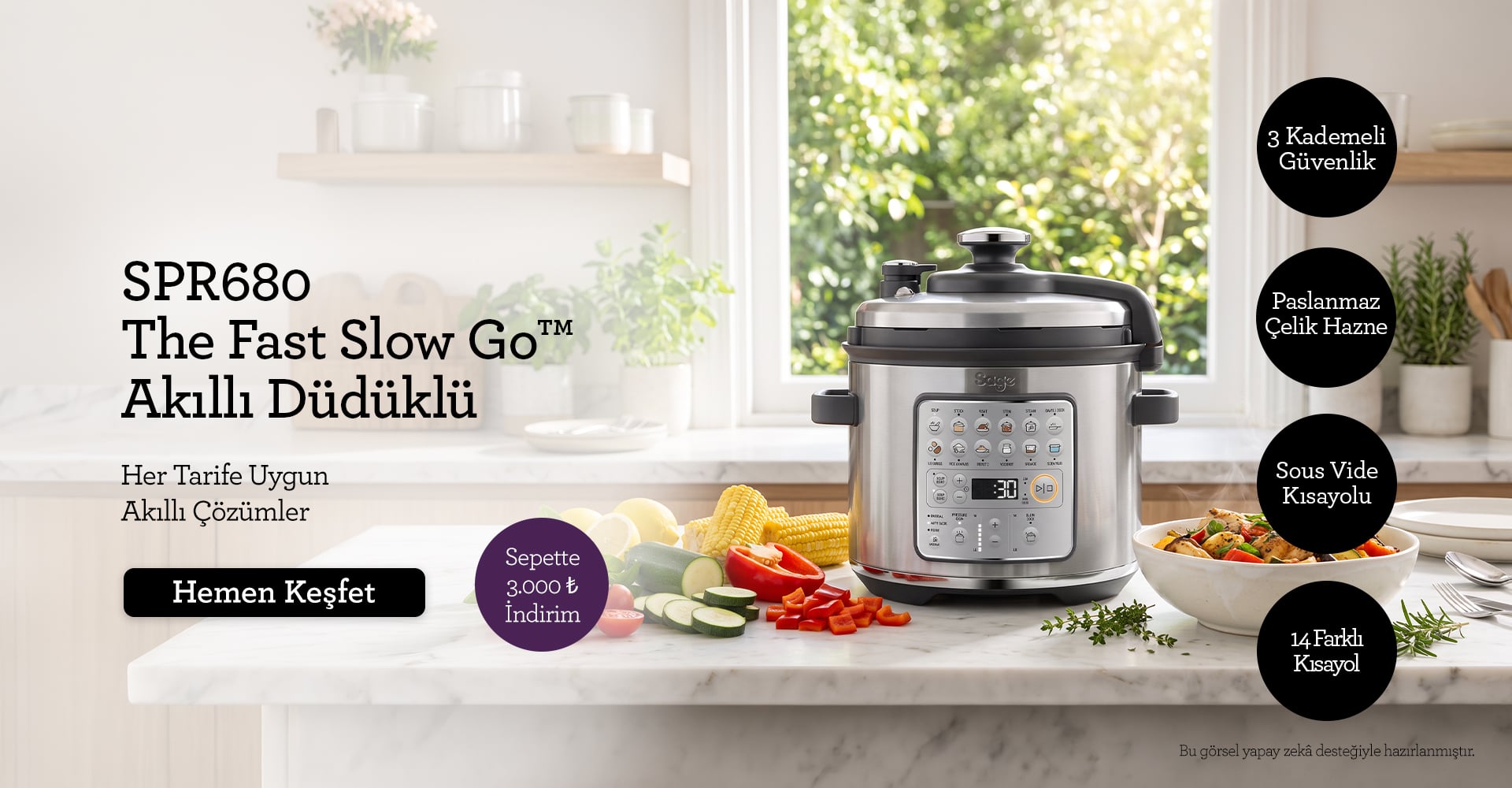 Sage SPR680 The Fast Slow Go™ Akıllı Düdüklü
