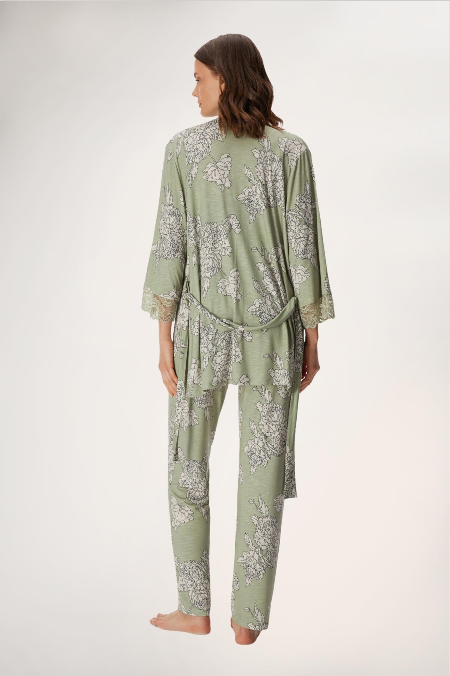 Yeşil Atlet Pijama Sabahlık Takım