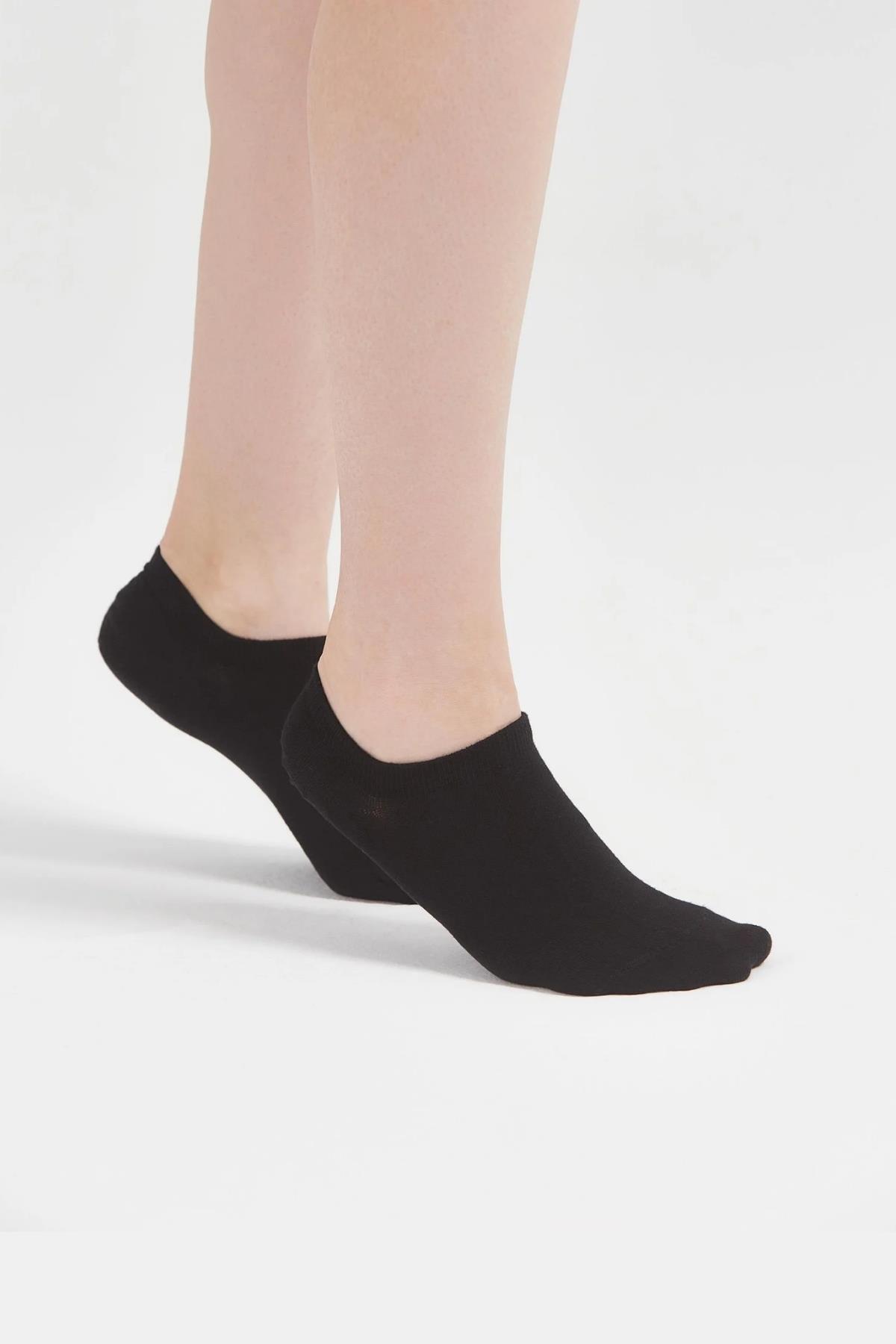 Siyah 3 Çift Premium Pamuklu Sneaker Çorap