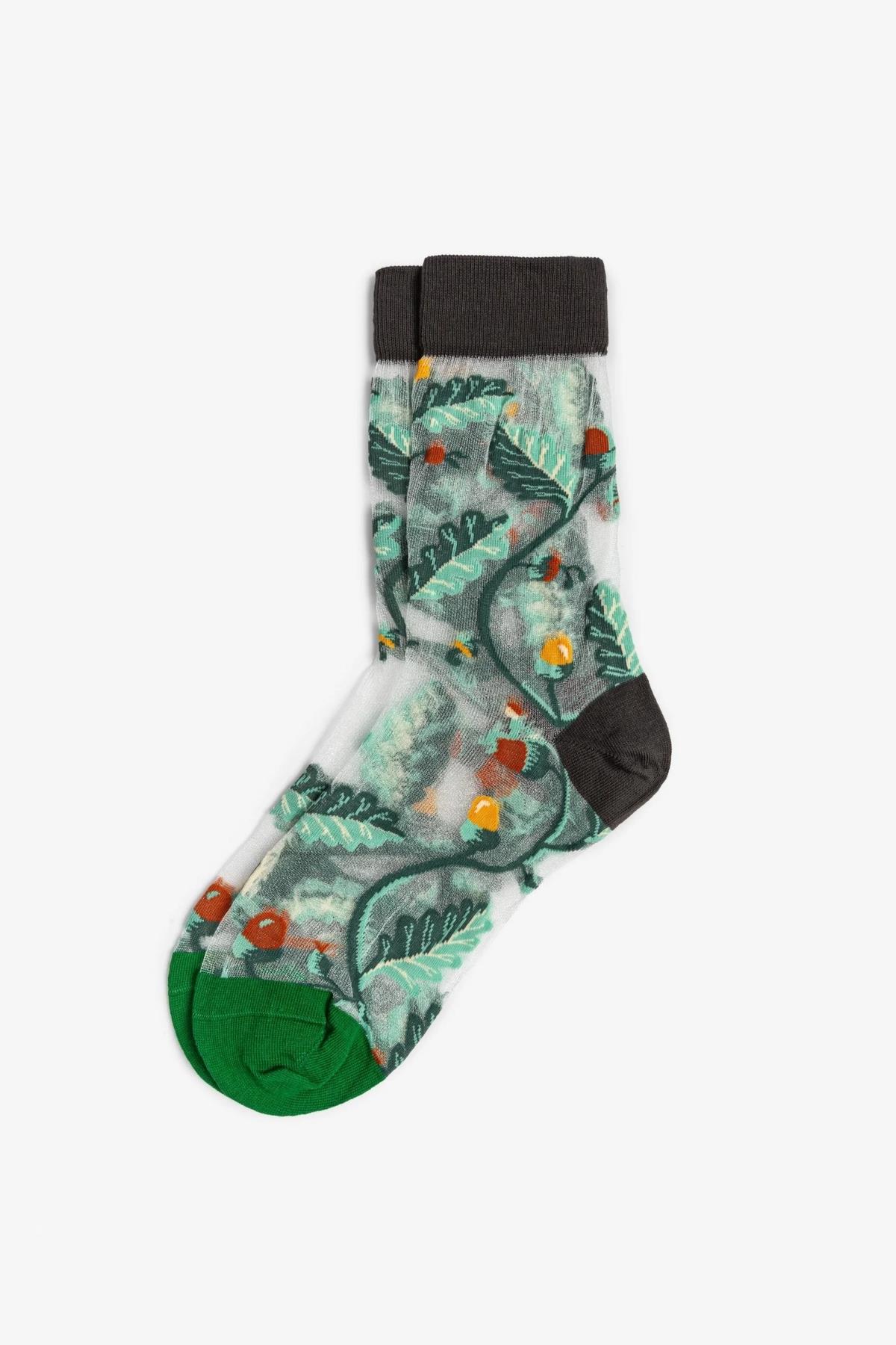 Vine Kore Tarzı Transparan Soket Çorap