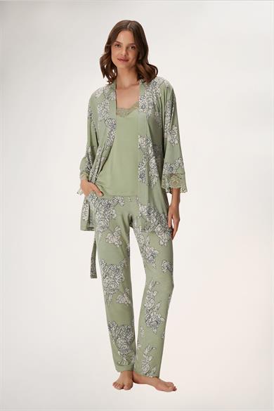 Yeşil Atlet Pijama Sabahlık Takım