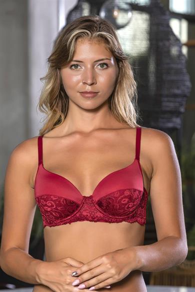 Dantel Detaylı Sütyen Bordo (Mgp1130)