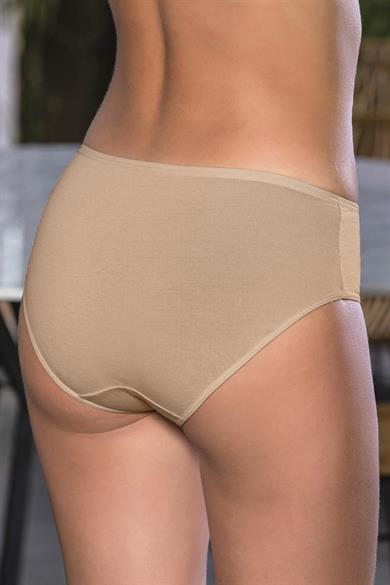 Pamuklu Yüksek Bel Slip Külot Ten (Mgp2966)