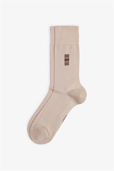 Bej Erkek Premium Yazlık Dikişsiz Bambu Soket Çorap