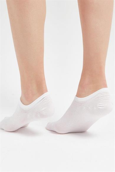 Beyaz-Siyah-Gri 3 Çift Premium Bambu Sneaker Çorap