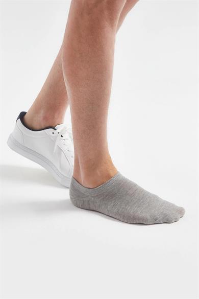 Beyaz-Siyah-Gri 3 Çift Premium Pamuklu Sneaker Çorap