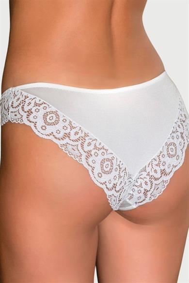 Ekru Dantel Detaylı Slip Külot