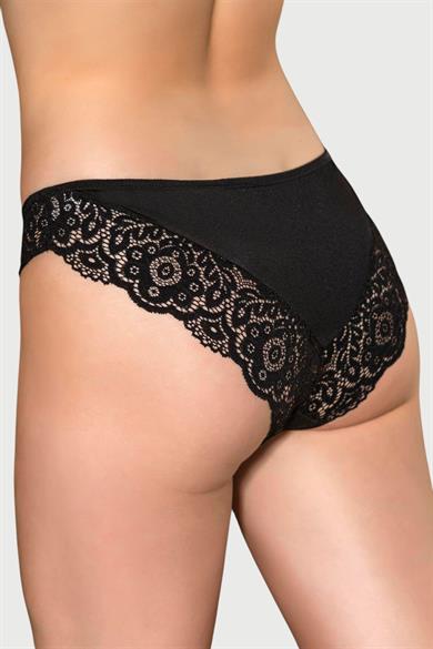 Siyah Dantel Detaylı Slip Külot