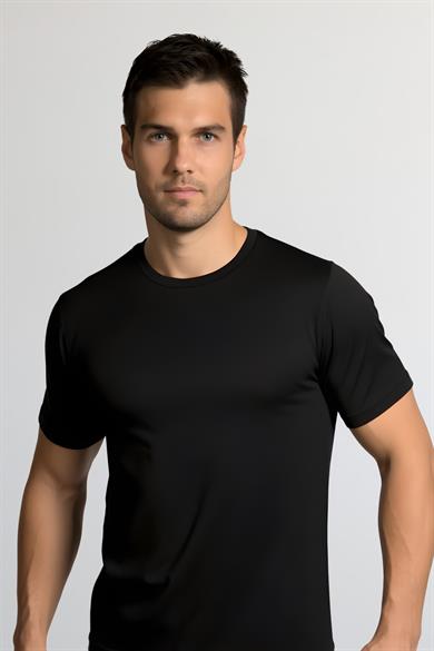 Erkek Pamuklu Kısa Kol Dar Yaka Klasik Fanila T-Shirt