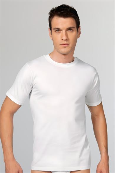 Erkek Pamuklu Kısa Kol Dar Yaka Klasik Fanila T-Shirt