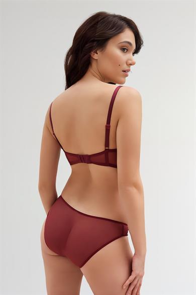 Bordo Büstiyer Sütyen ve Slip Takım