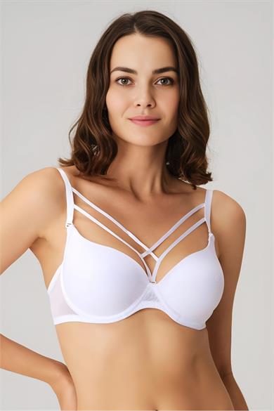 Balenli Desteksiz İp Detaylı Sütyen