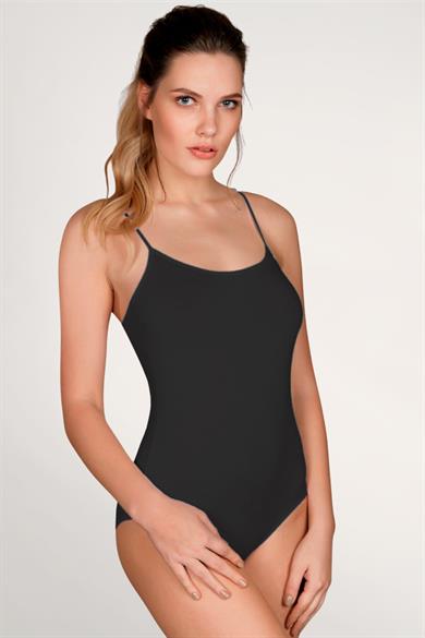 Kadın Pamuklu İnce Askılı Çıtçıtlı Body