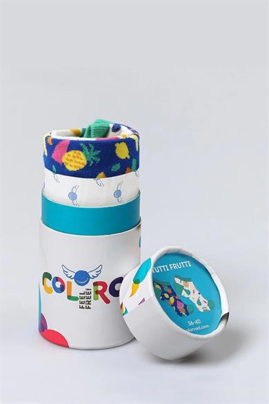 Tutti Frutti Desenli Eşi Farklı Patik Çorap