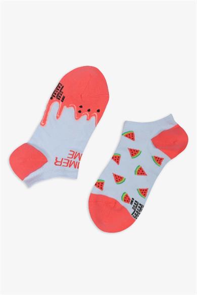 Water Melon Desenli Eşi Farklı Patik Çorap