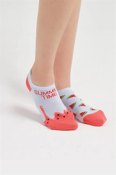 Water Melon Desenli Eşi Farklı Patik Çorap