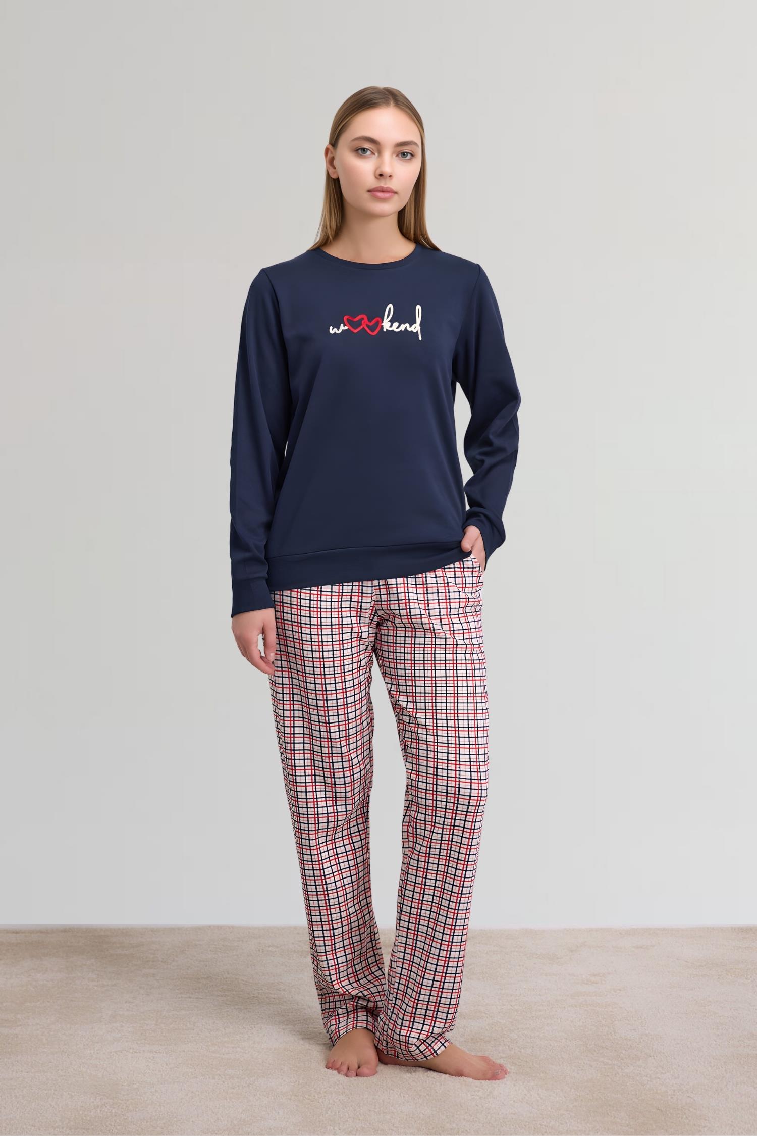 Kadın Uzun Kol Sweatshirt ve Pantolon Takım ( 11585 )