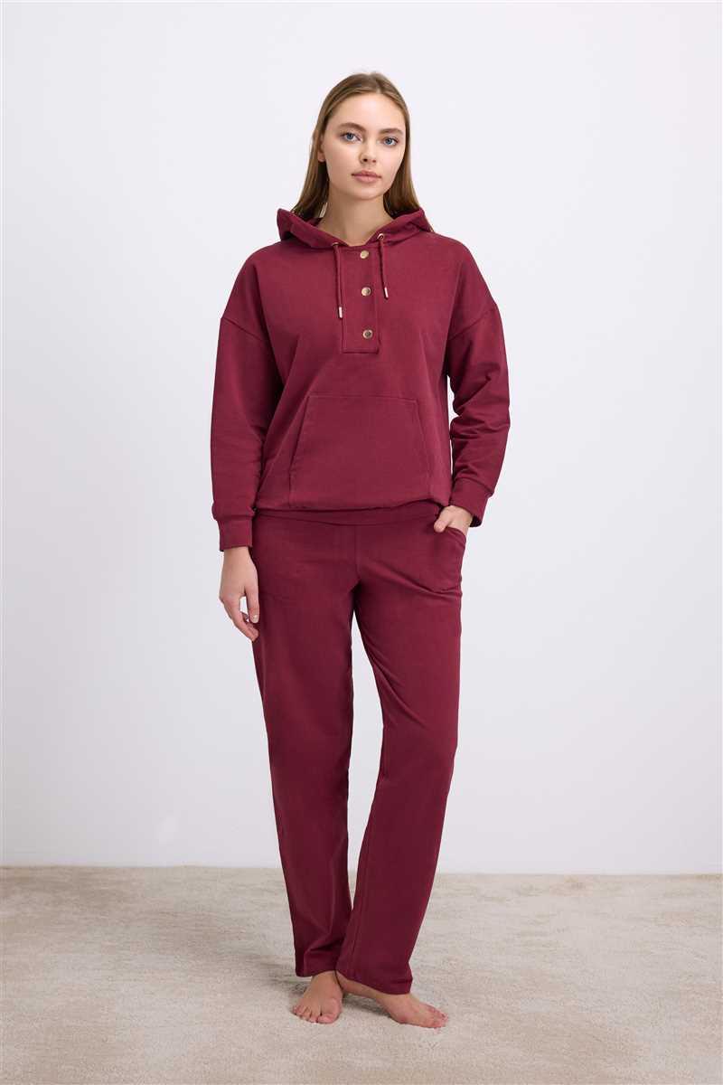 Kadın Uzun Kol Sweatshirt ve Pantolon Takım ( 11604 )