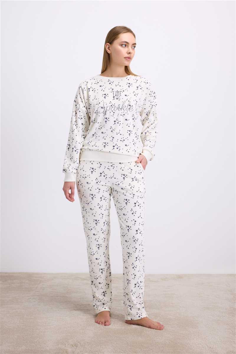 Kadın Uzun Kol Sweatshirt ve Pantolon Takım ( 11592 )
