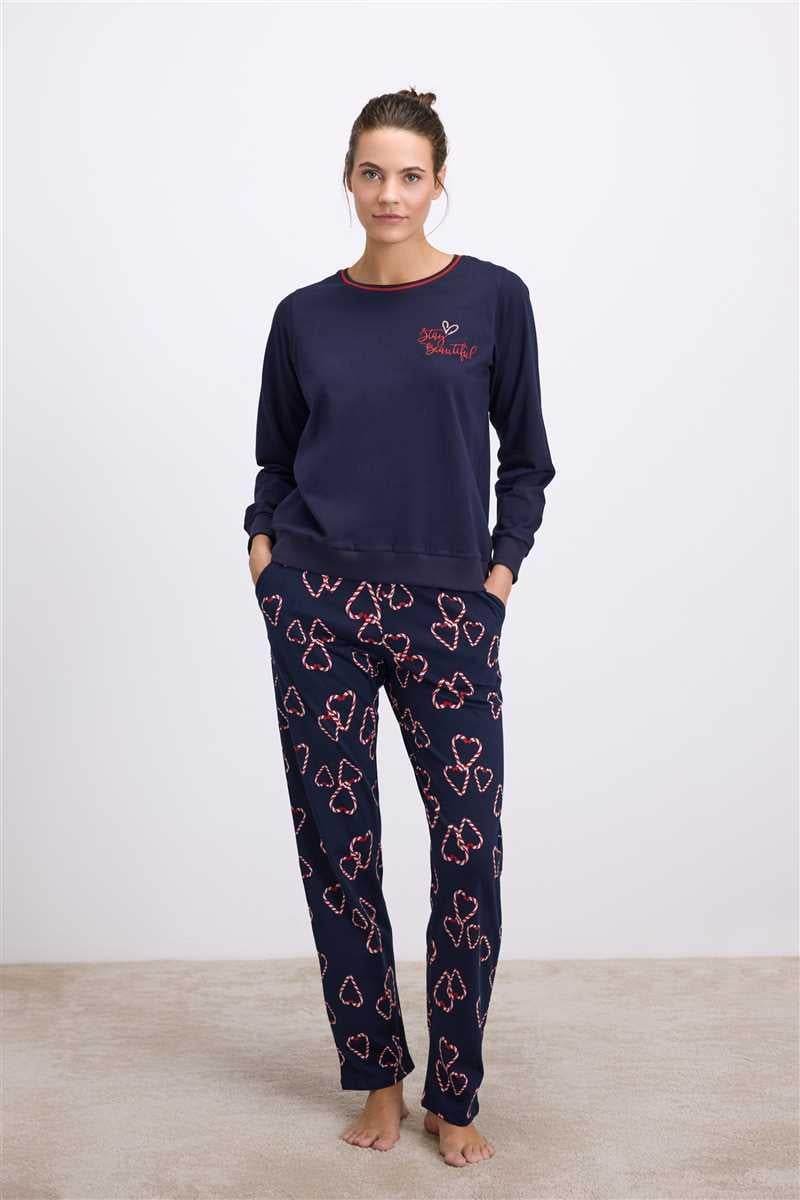 Kadın Uzun Kol Sweatshirt ve Pantolon Takım ( 11583 )