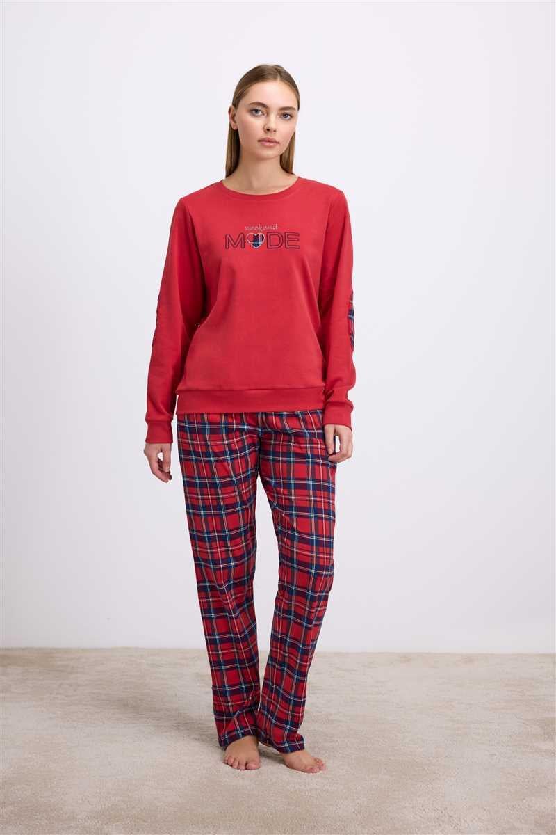 Kadın Uzun Kol T-Shirt ve Pantolon Takım ( 11579 )