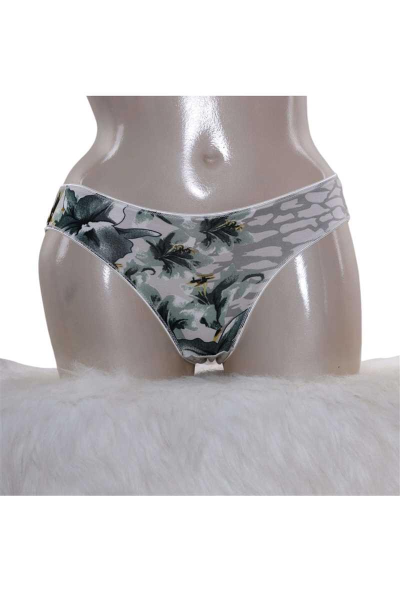 Kadın Viskon Kumaş Çiçek Desenli Slip (2774)