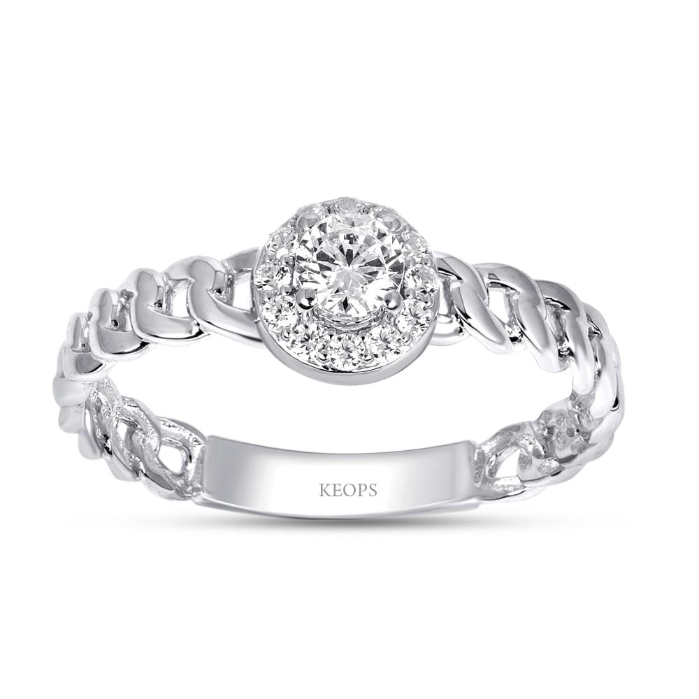 0.25 Karat Gurmet Kollu Pırlanta Tektaş  Yüzük