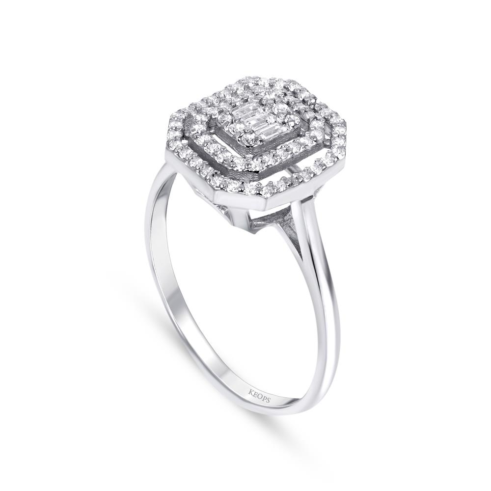 0.30 Karat Baget Pırlanta Yüzük - IDL Sertifikalı