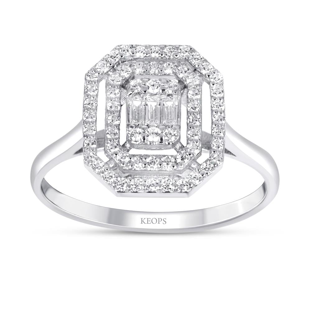 0.30 Karat Baget Pırlanta Yüzük - IDL Sertifikalı