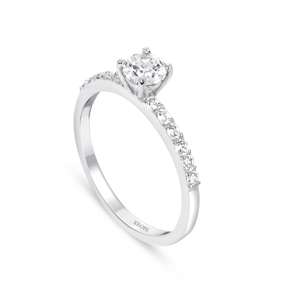 0.59 Karat  Özel Tasarım Tektaş Yüzük - IDL Sertifikalı