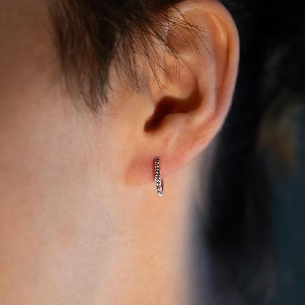 0.18 Karat  Pırlanta Halka Küpe