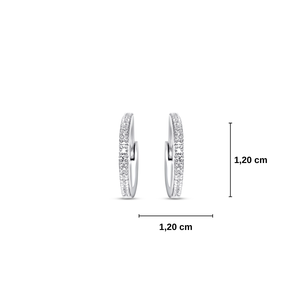 0.18 Karat  Pırlanta Halka Küpe