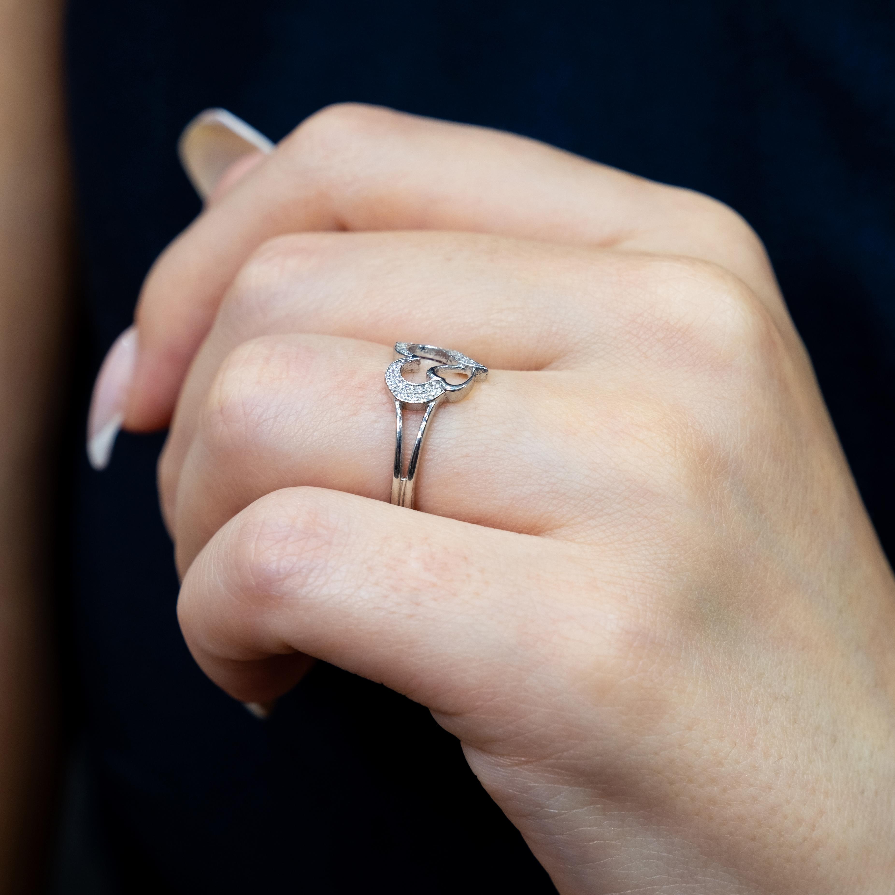 0.16 Karat Pırlanta Çift Klap Yüzük