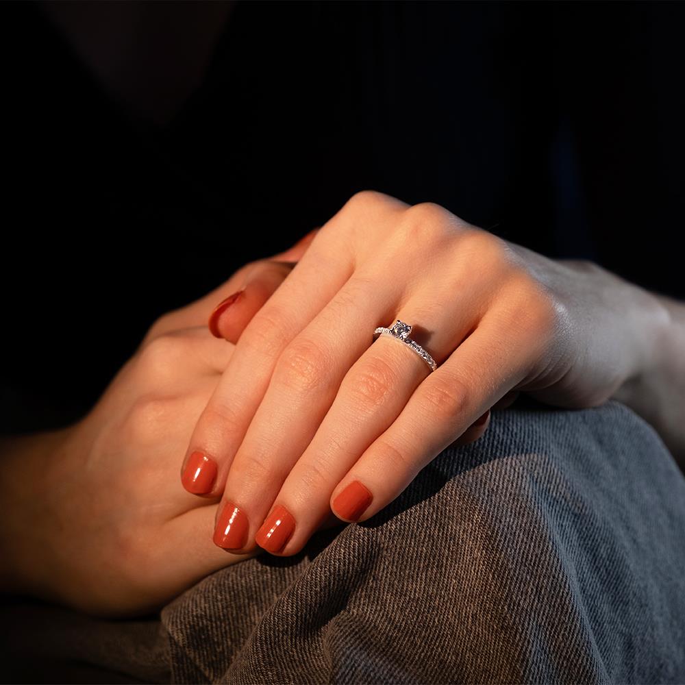 0.44 Karat Özel Tasarım Pırlanta Tektaş Yüzük - IDL Sertifikalı