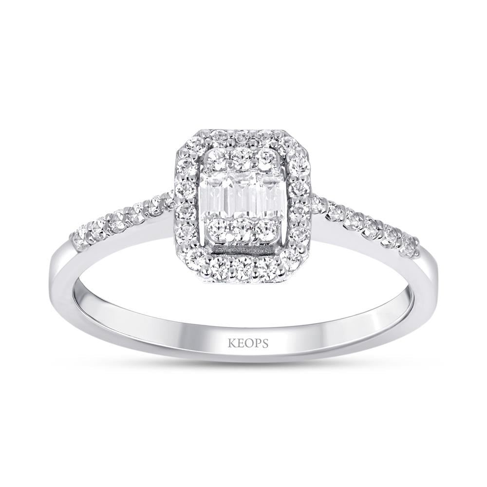 0.35 Karat Baget Pırlanta Yüzük - IDL Sertifikalı