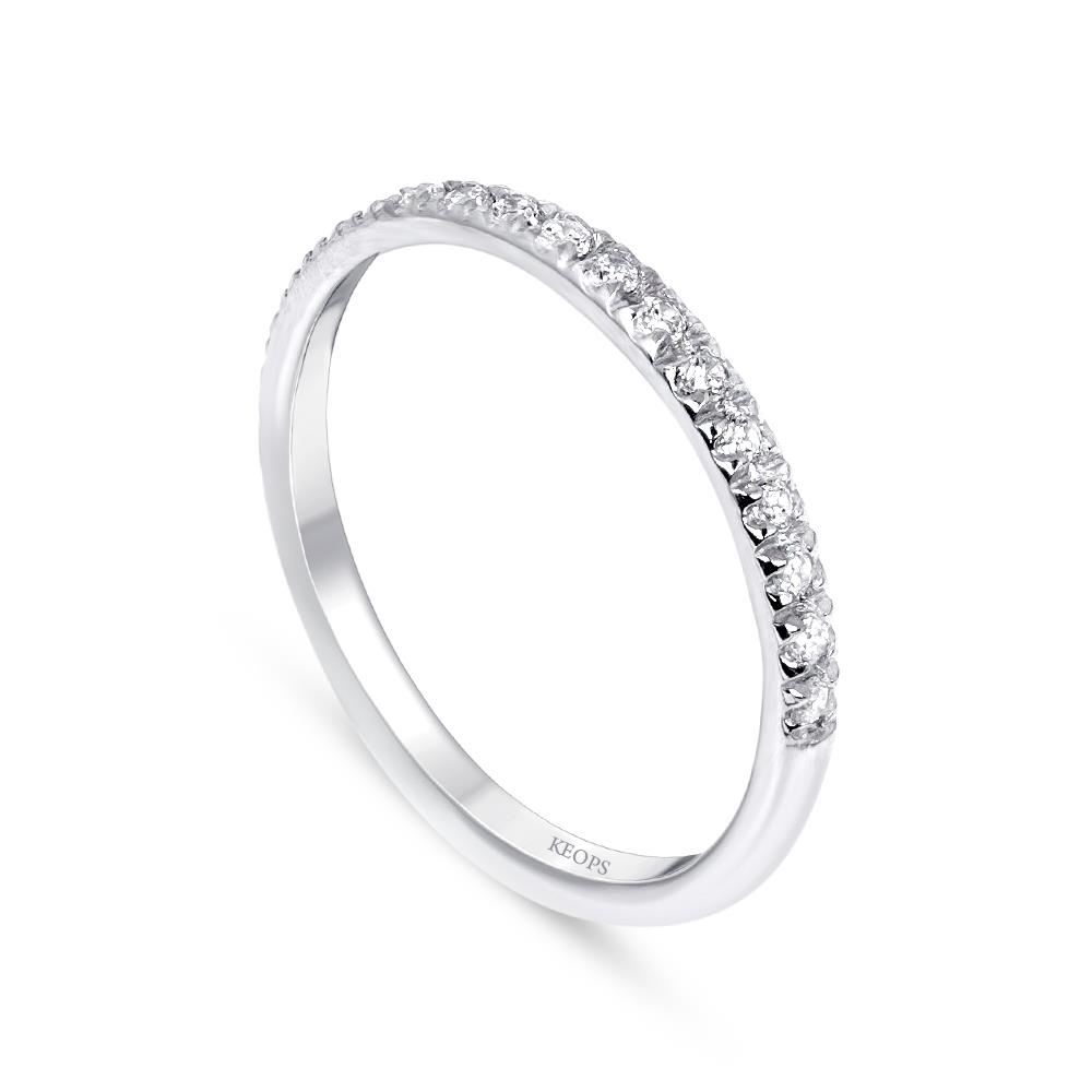 0.19 Karat Pırlanta Yarımtur Yüzük 