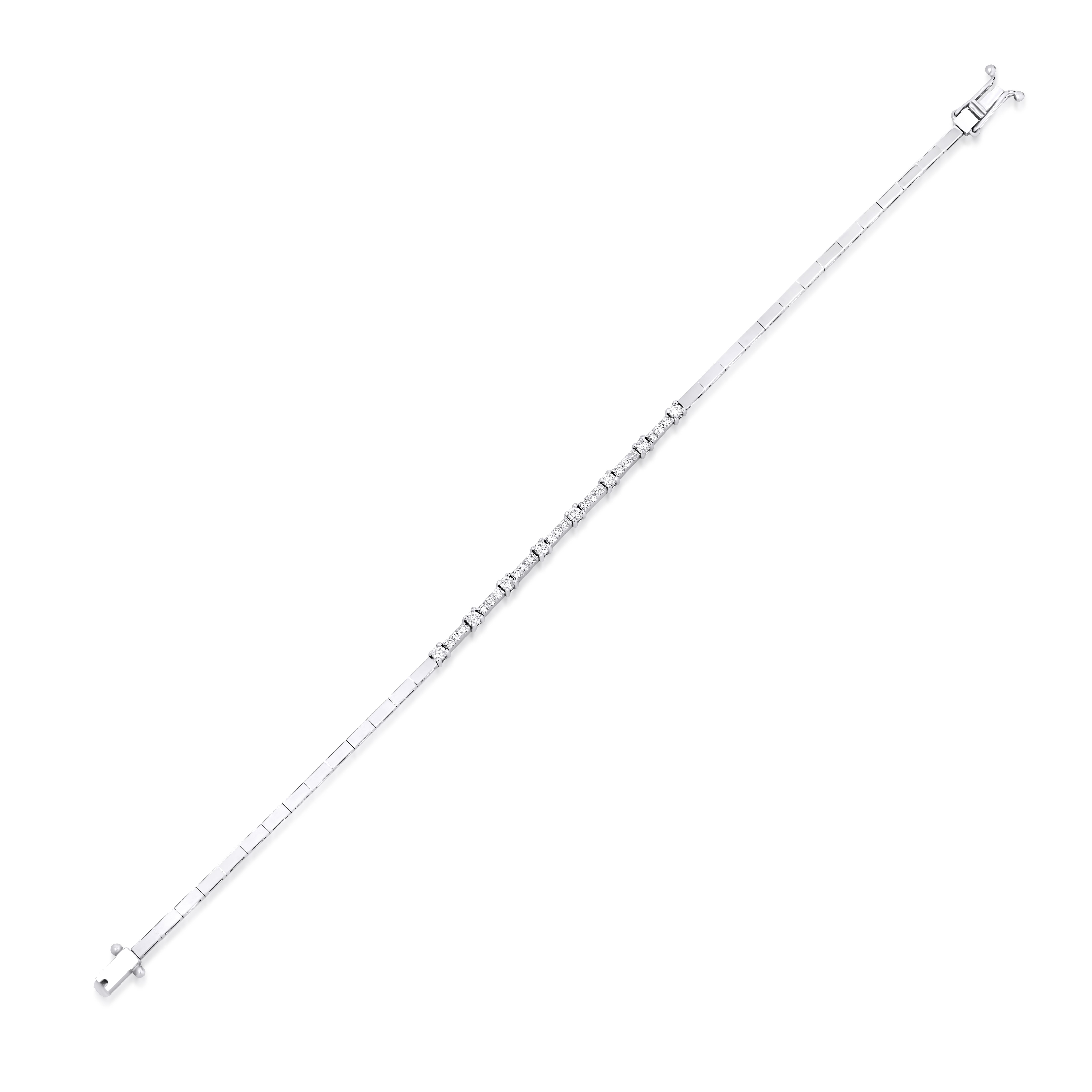 0.53 Karat Pırlanta Su Yolu Bileklik - IDL Sertifikalı