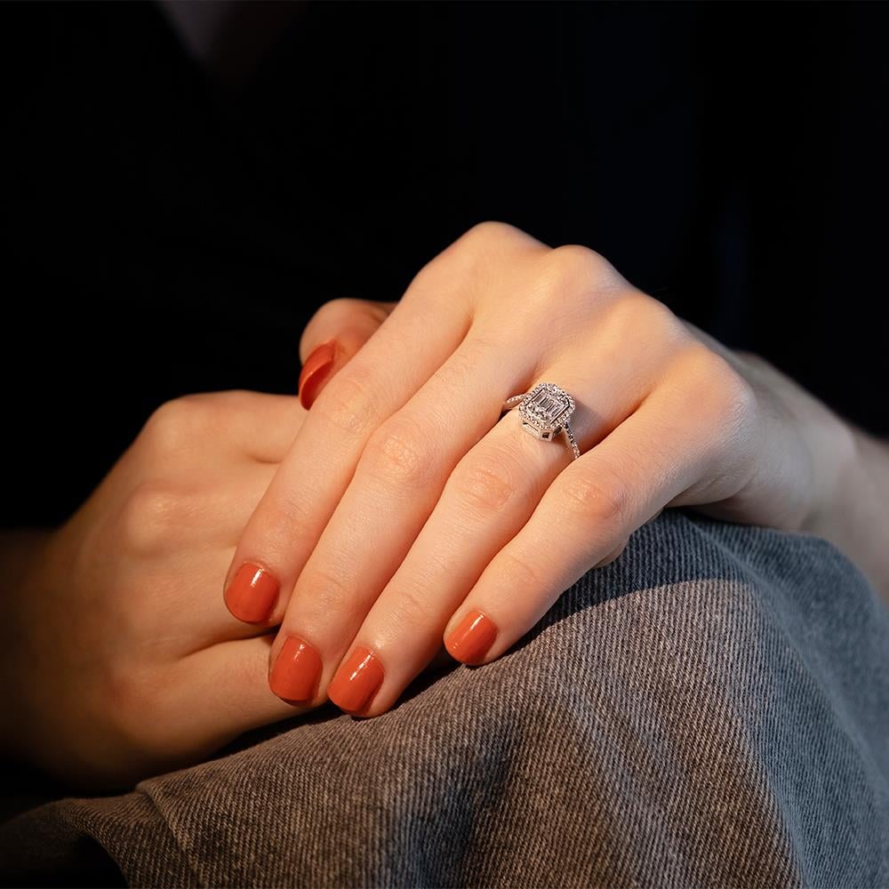 0.51 Karat Baget Pırlanta Yüzük - IDL Sertifikalı