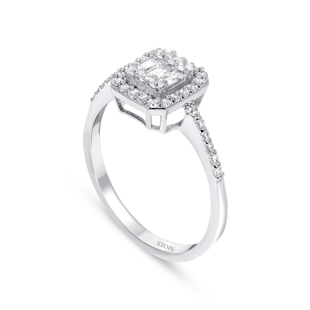 0.26 Karat Baget Pırlanta Yüzük - IDL Sertifikalı