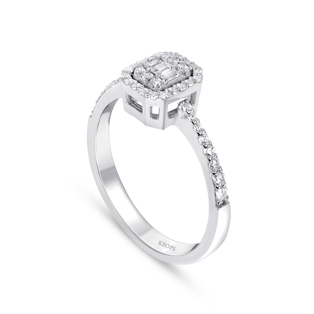 0.35 Karat Baget Pırlanta Yüzük - IDL Sertifikalı