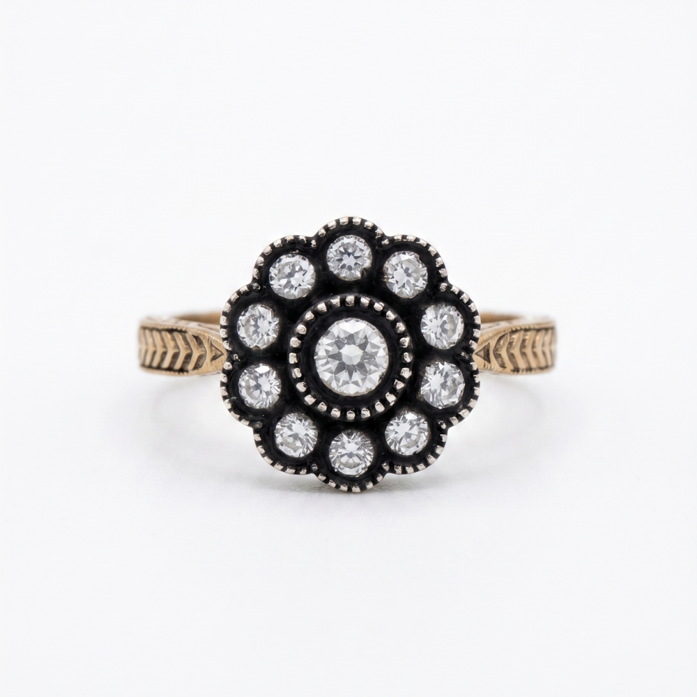 0.67 Karat Elmas Antika Vintage Yüzük - 220000103