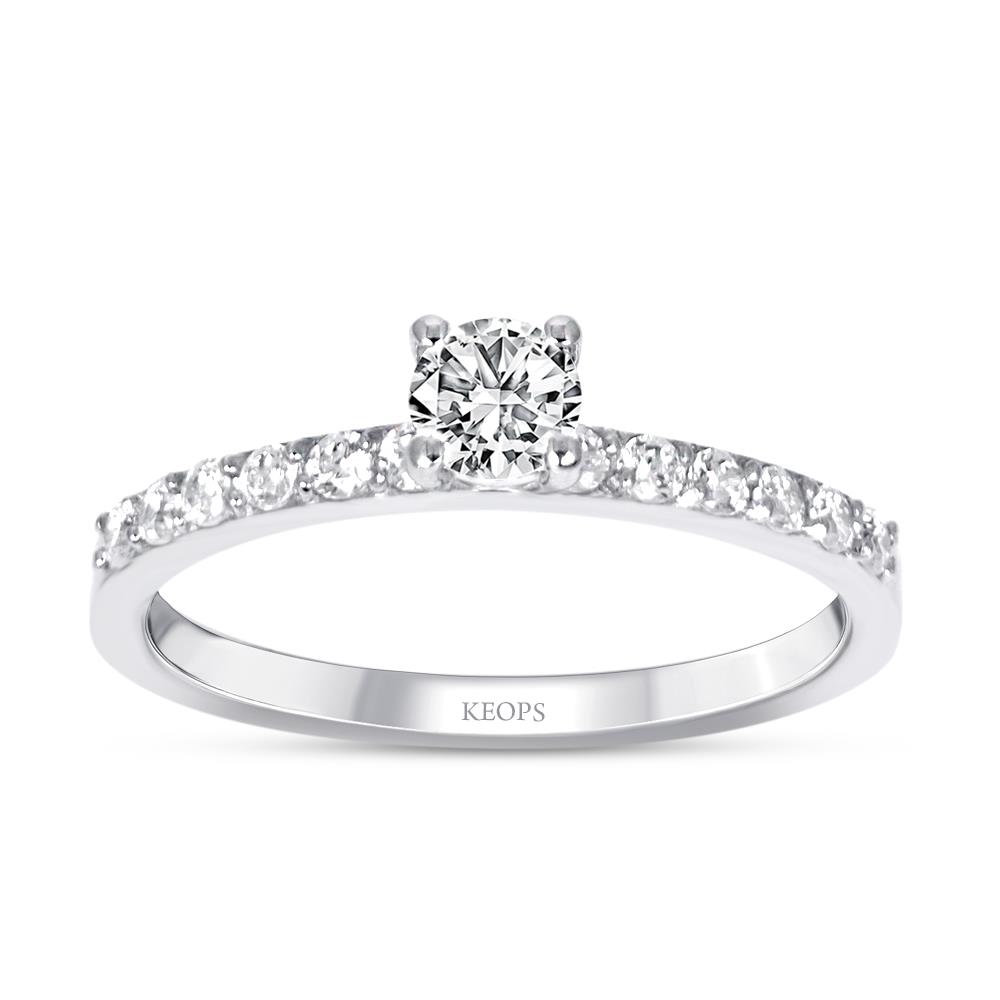 0.44 Karat Özel Tasarım Pırlanta Tektaş Yüzük - IDL Sertifikalı