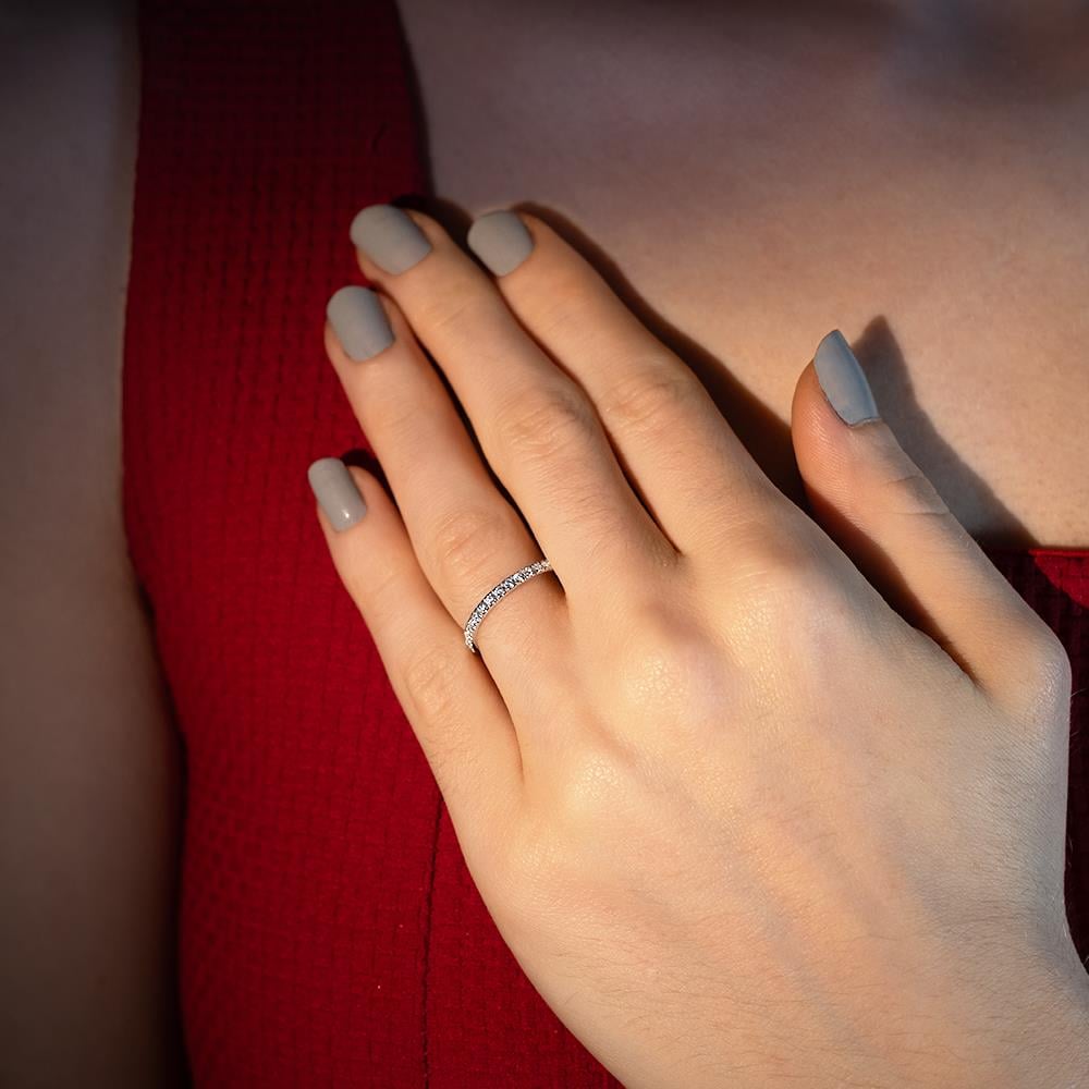 0.19 Karat Pırlanta Yarımtur Yüzük 