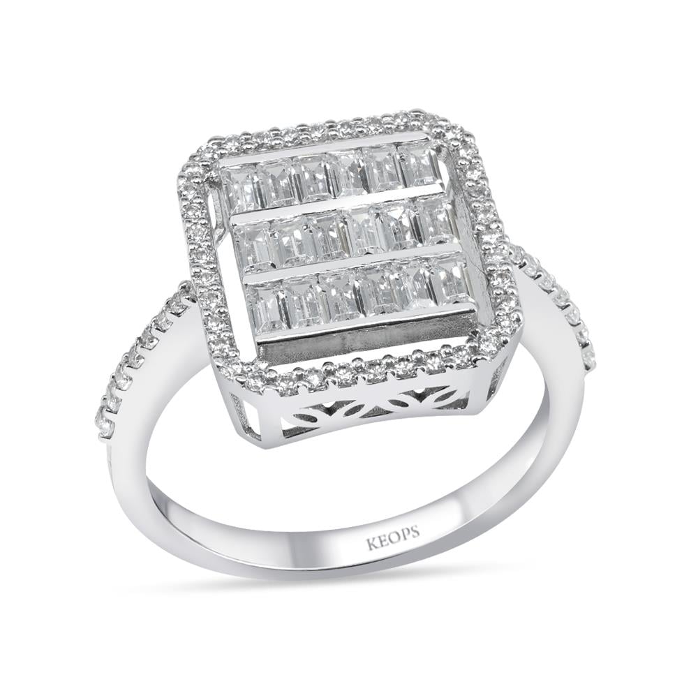 0.85 Karat Pırlanta Hemera Baget Yüzük - IDL Sertifikalı