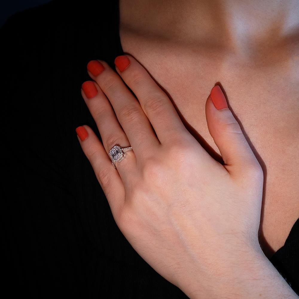 0.51 Karat Baget Pırlanta Yüzük - IDL Sertifikalı