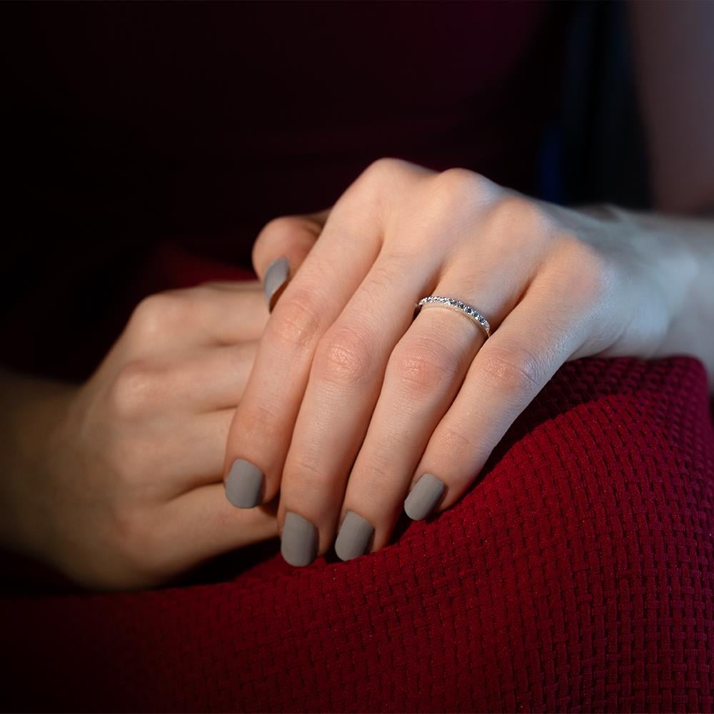 0.19 Karat Pırlanta Yarımtur Yüzük 