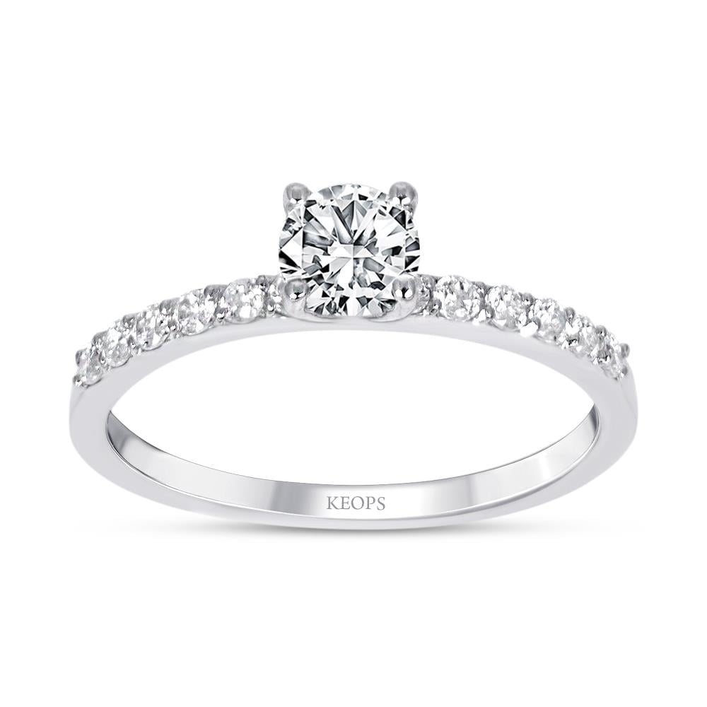 0.59 Karat  Özel Tasarım Tektaş Yüzük - IDL Sertifikalı