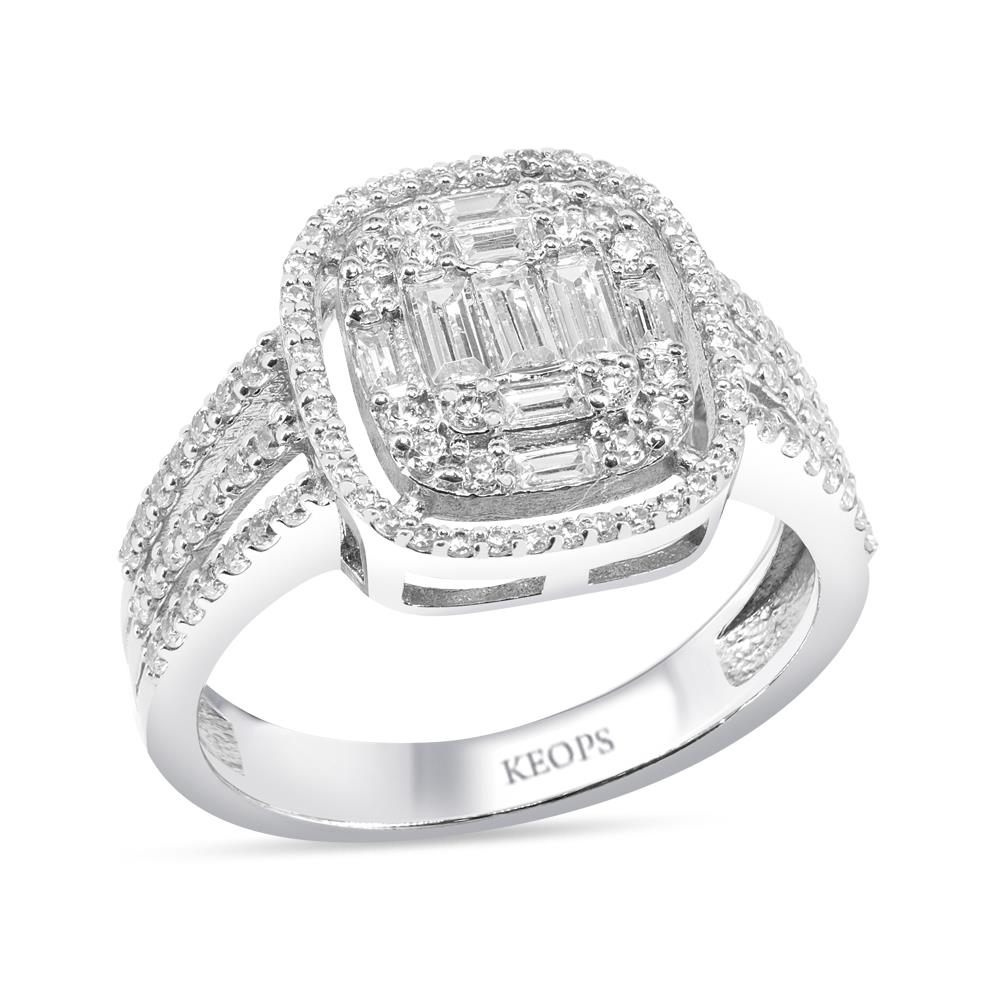 1.02 Karat Pırlanta Kleopatra Baget Yüzük - IDL Sertifikalı